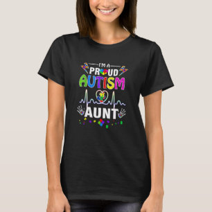 Ik ben een trotse autisme-tante vrouwen meisjes ha t-shirt