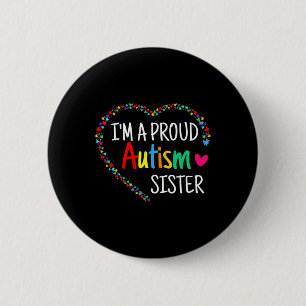 Ik ben een trotse autisme zus vrouwen meisjes cade ronde button 5,7 cm