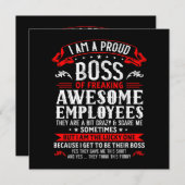 Ik Ben Een Trotse Baas Van Verdomd Geweldige Werkn Kaart (Voorkant / Achterkant)