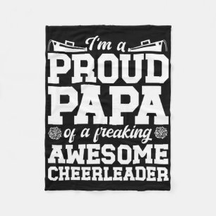 Ik ben een trotse cheer papa van een cheerleader p fleece deken