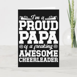 Ik ben een trotse cheer papa van een cheerleader p kaart