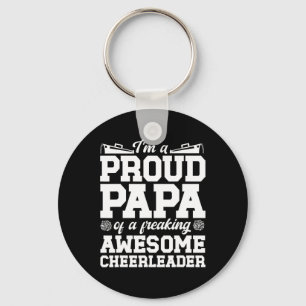 Ik ben een trotse cheer papa van een cheerleader p sleutelhanger