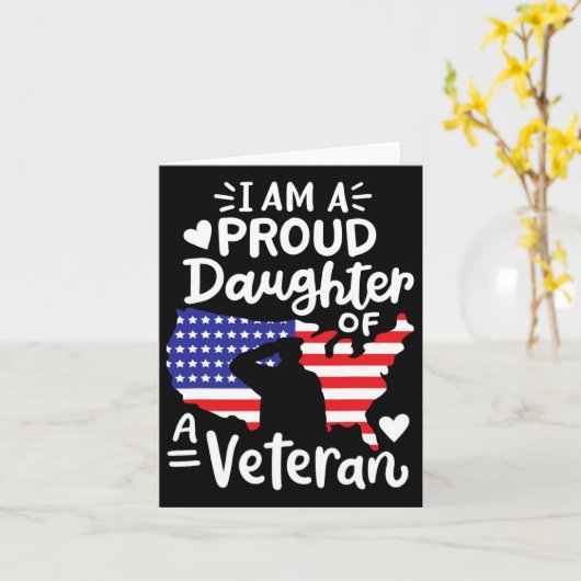 Ik ben een trotse dochter van een veteraan Vaderda Kaart (Gele Bloem)