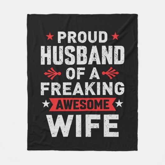 Ik ben een trotse echtgenoot van een geweldige vro fleece deken (Voorkant)