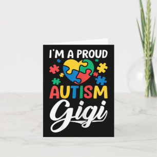 Ik ben een trotse Gigi Love Heart Autism Awareness Kaart