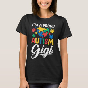 Ik ben een trotse Gigi Love Heart Autism Awareness T-shirt