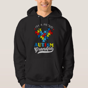 Ik ben een trotse opa Autisme bewustzijn Hart Auti Hoodie