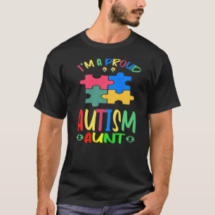 Ik ben een trotse tante autisme bewustzijn strijde t-shirt