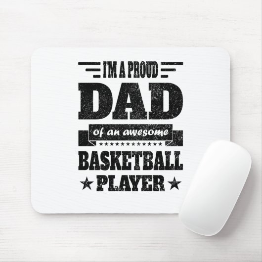 Ik ben een trotse vader van een Geweldige basketba Muismat (Met muis)