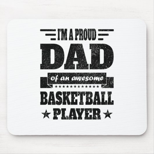 Ik ben een trotse vader van een Geweldige basketba Muismat (Voorkant)