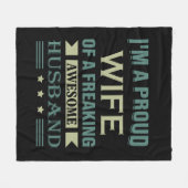 Ik ben een trotse vrouw van een geweldige man fleece deken (Voorkant (Horizontaal))