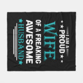 Ik ben een trotse vrouw van een geweldige man fleece deken (Voorkant (Horizontaal))