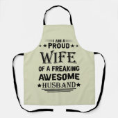 Ik ben een trotse vrouw van een geweldige man schort (Voorkant)