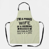 Ik ben een trotse vrouw van een geweldige man schort (Voorkant)