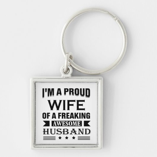 Ik ben een trotse vrouw van een geweldige man sleutelhanger (Voorkant)