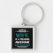 Ik ben een trotse vrouw van een geweldige man sleutelhanger (Voorkant)