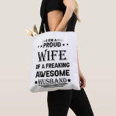 Ik ben een trotse vrouw van een geweldige man tote bag (Dichtbij)