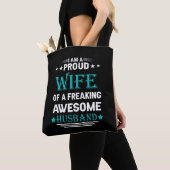 Ik ben een trotse vrouw van een geweldige man tote bag (Dichtbij)