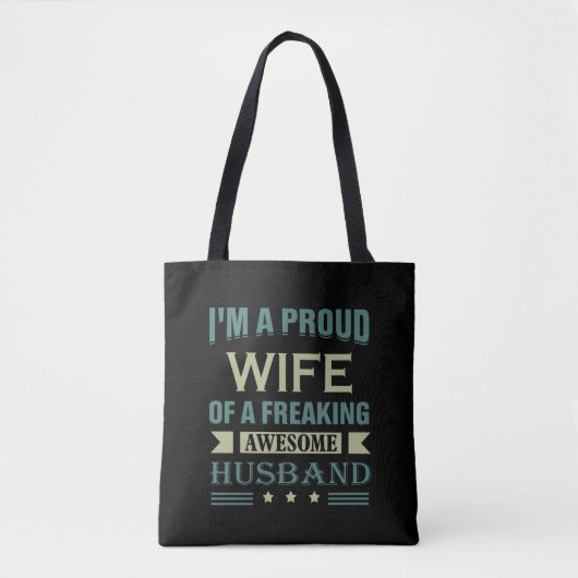 Ik ben een trotse vrouw van een geweldige man tote bag (Voorkant)