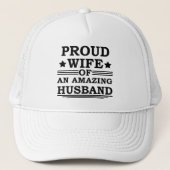 Ik ben een trotse vrouw van een geweldige man trucker pet (Voorkant)