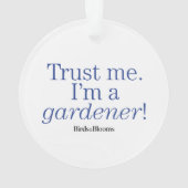 Ik ben een Tuinman Ornament (achterkant)