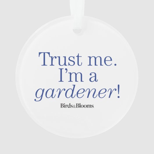 Ik ben een Tuinman Ornament (achterkant)