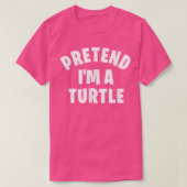 Ik ben een Turtle Funny Lazy Halloween Costume T-shirt (Design voorkant)