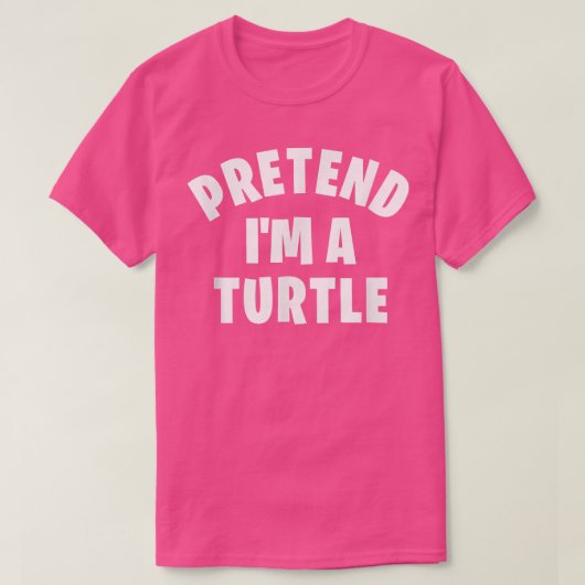 Ik ben een Turtle Funny Lazy Halloween Costume T-shirt (Design voorkant)