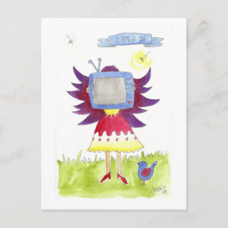 Ik ben een tv briefkaart