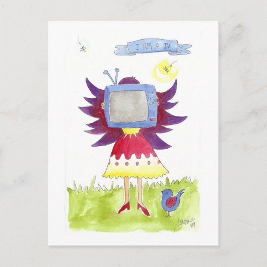 Ik ben een tv briefkaart (Voorkant)