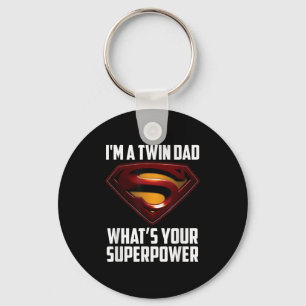 Ik ben een tweelingvader, wat is je Superpower Sleutelhanger
