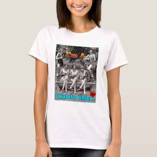 Ik ben een Ukulele Chick T-shirt (Voorkant)