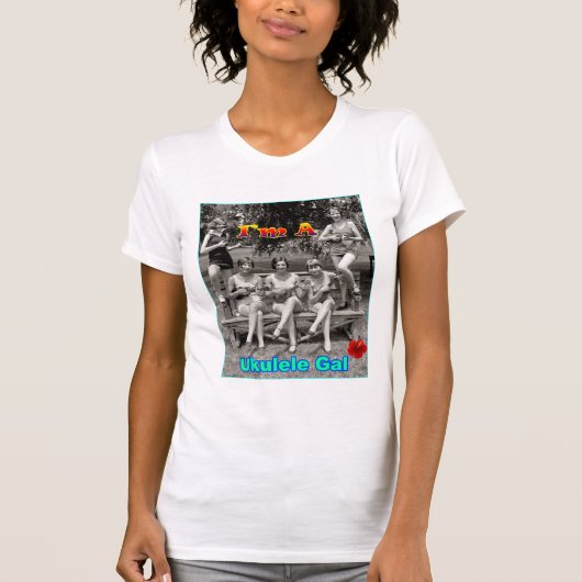 Ik ben een Ukulele Gal T-shirt (Voorkant)