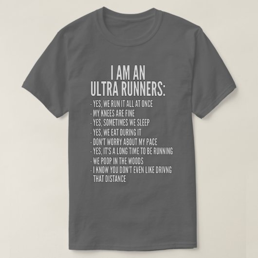 Ik ben een ultra-Runner Trail en ultra-Runner T-shirt (Design voorkant)