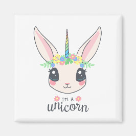 Ik ben een Unicorn Bunny (Cute Art for Girls) Magneet
