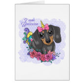 Ik ben een Unicorn Dachshund Wenskaart (Voorkant)