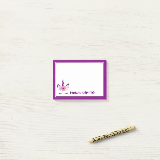 Ik ben een Unicorn Post-it® Notes (Op bureau)