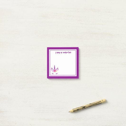 Ik ben een Unicorn Post-it® Notes (Op bureau)