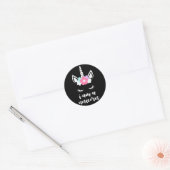 Ik ben een Unicorn Ronde Sticker (Envelop)