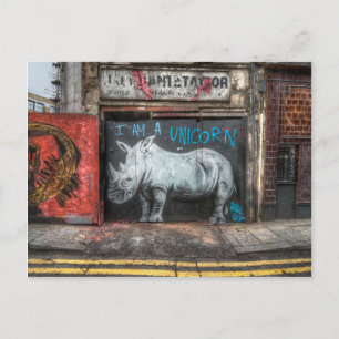 Ik ben een Unicorn, Shoreditch Graffiti (Londen) Briefkaart