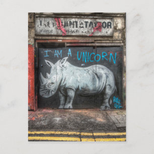 Ik ben een Unicorn, Shoreditch Graffiti (Londen) Briefkaart