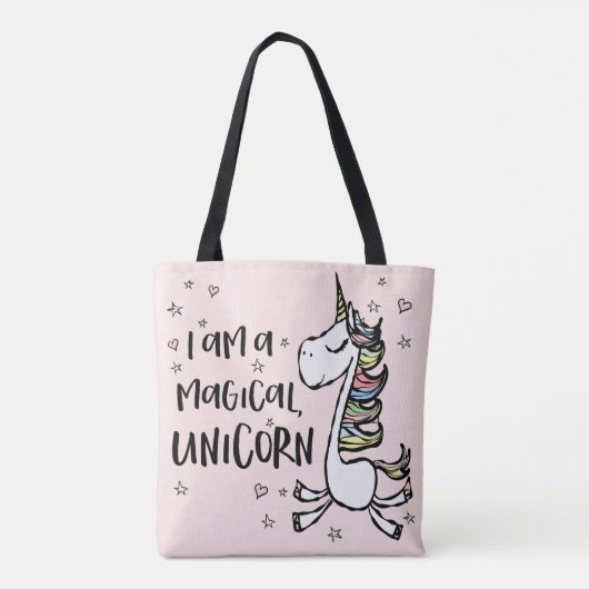 Ik ben een Unicorn Tote Bag (Achterkant)