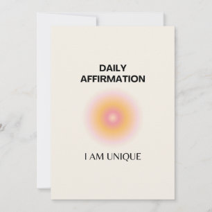 Ik ben een unieke dagelijkse bevalling positief bedankkaart