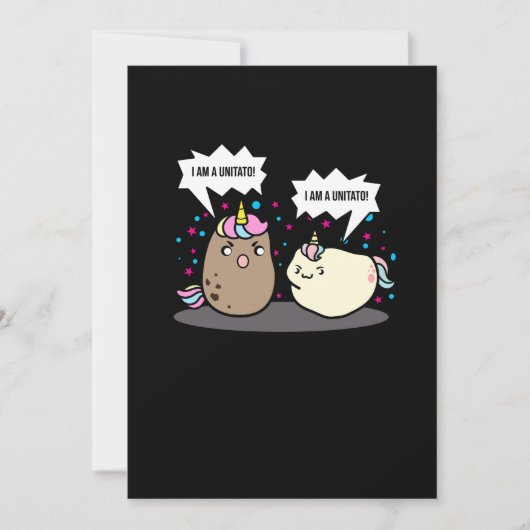 Ik ben een Unitato Unicorn Potato Funny Vegetable Kaart (Voorkant)