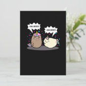 Ik ben een Unitato Unicorn Potato Funny Vegetable Kaart (Staand voorkant)