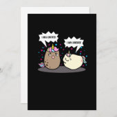 Ik ben een Unitato Unicorn Potato Funny Vegetable Kaart (Voorkant / Achterkant)