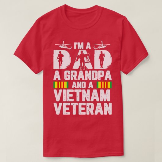 Ik ben een vader a opa en een Vietnam veteraan1 T-shirt (Design voorkant)