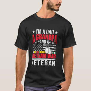 Ik ben een vader Een opa Een Vietnam oorlog vetera T-shirt