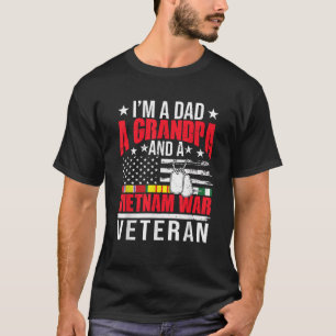 Ik ben een vader Een opa Een Vietnam oorlog vetera T-shirt