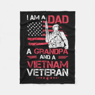 Ik ben een vader, een opa en een Vietnam veteraan Fleece Deken